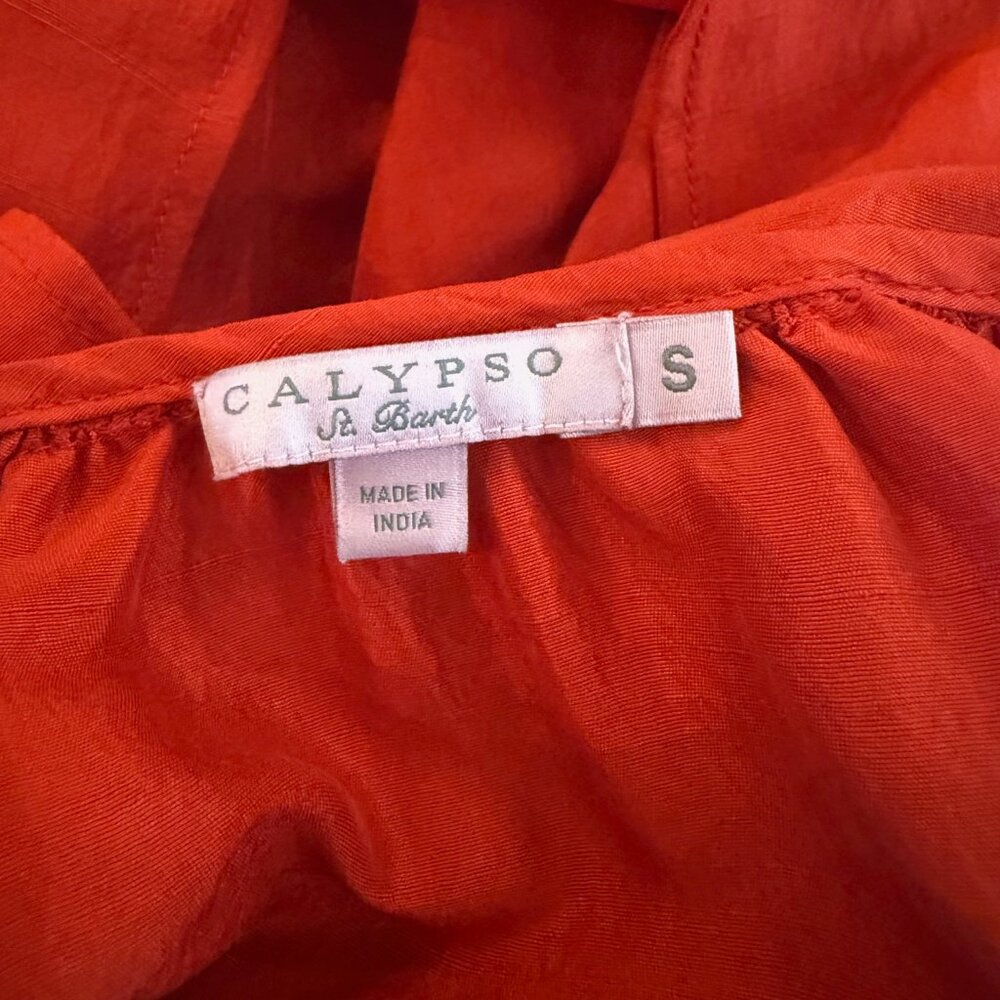 Calypso St. Barth Rust Red Braided Dress Small - Picture 8 of 9